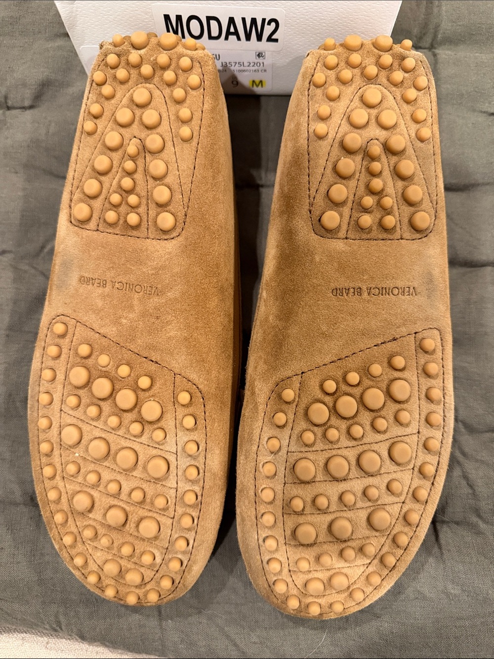 Veronica Beard Jia Suede Tan Loafers in Hazelwood - Picture 5 of 8